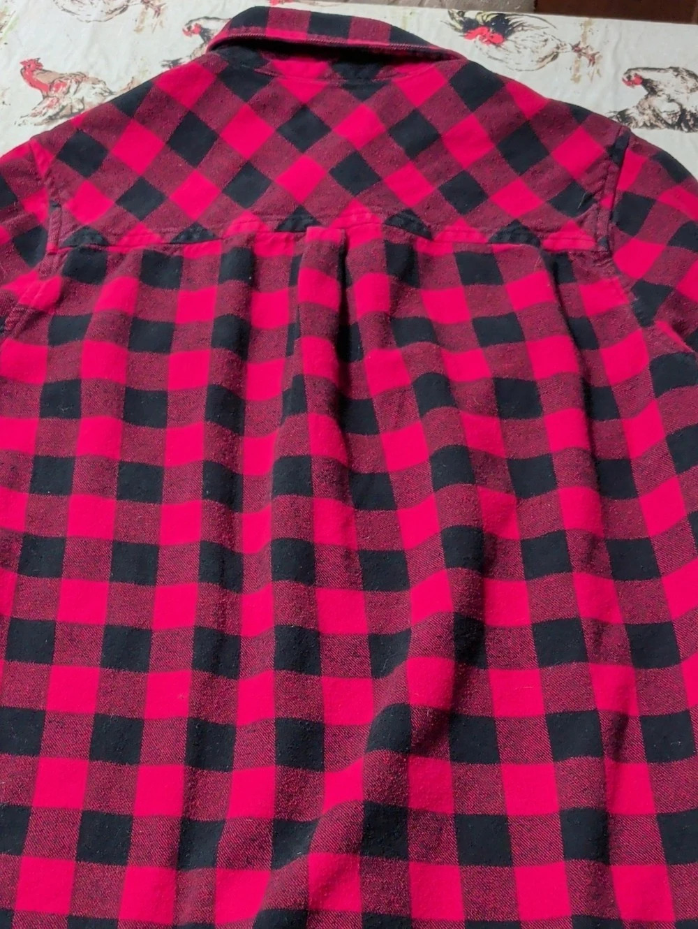 Canadiana CDF1000L1 Checkered Cotton Shirt in Red & Black Large Like New - Picture 2 of 7